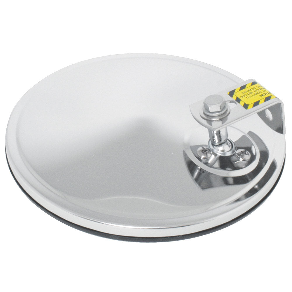 Chrome 8" Convex Mirror Offset Mount
