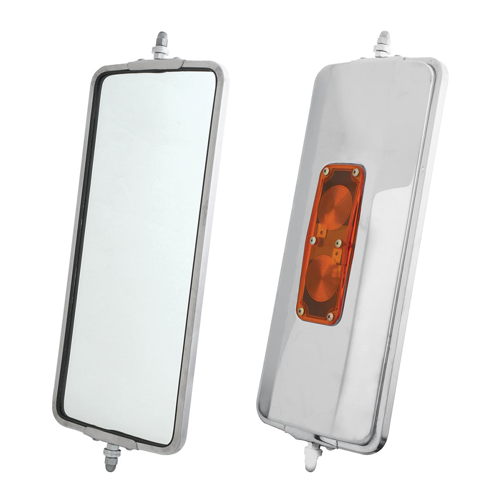 7" x 16" SS West Coast Mirror with Light