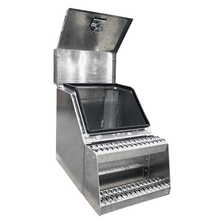 16" Wide mouth step box with smooth door, close-up