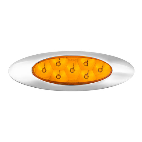 6-5/8" 7 LED ultra thin pearl Y2K dual function light, close-up