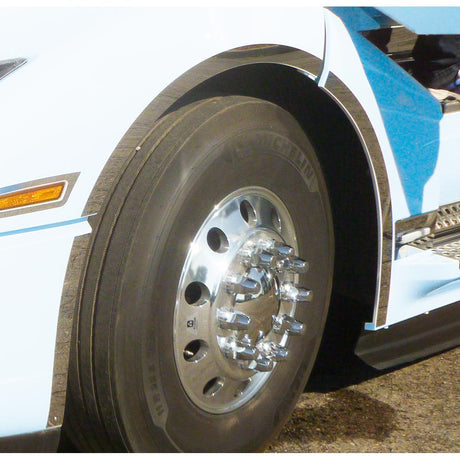 Volvo front wheel fender trim for semi trucks