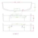 Freightliner FLD 112 & FLD120 18" Set Back Axle Chrome Bumper