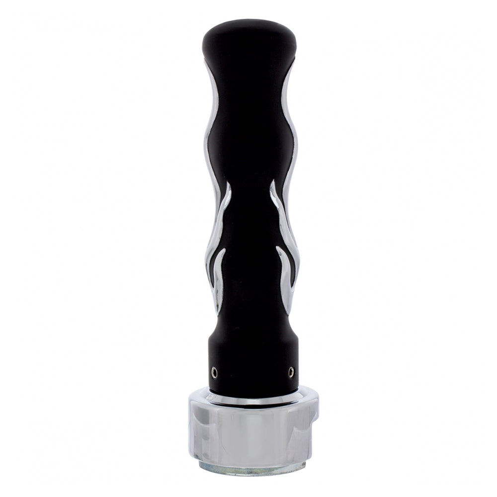 13/18 Speed Black & Chrome Flame Shifter Knob