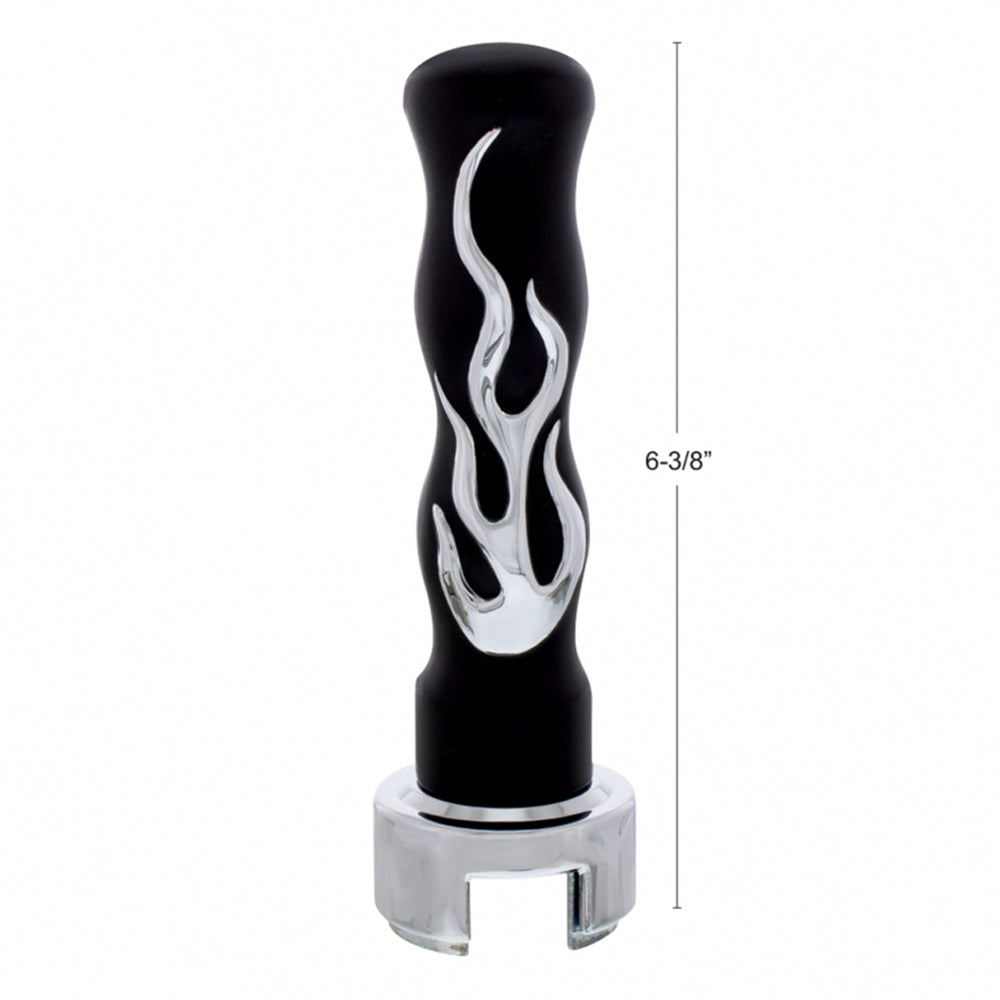 13/18 Speed Black & Chrome Flame Shifter Knob