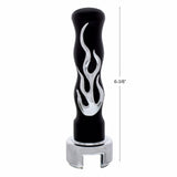 13/18 Speed Black & Chrome Flame Shifter Knob