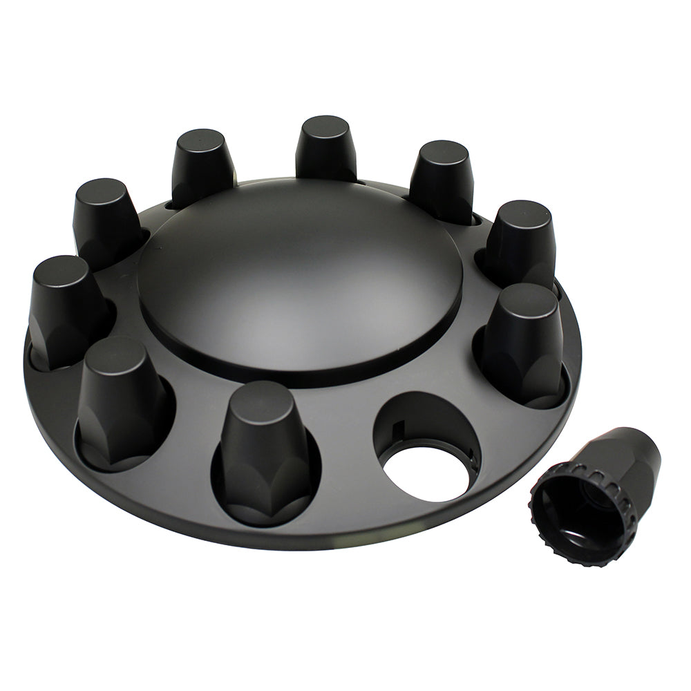 Black ABS Front Axle Cover with Dome Hubcap