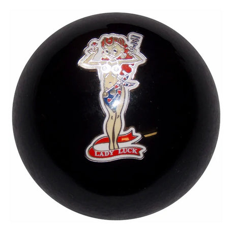 Lady luck solid black shifter knob