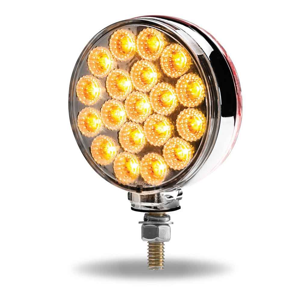 4" Round Amber/Red LED Double Face Light