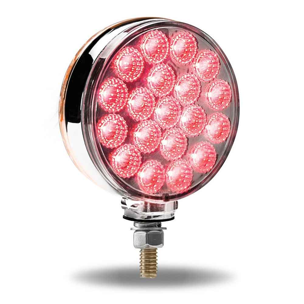 4" Round Amber/Red LED Double Face Light