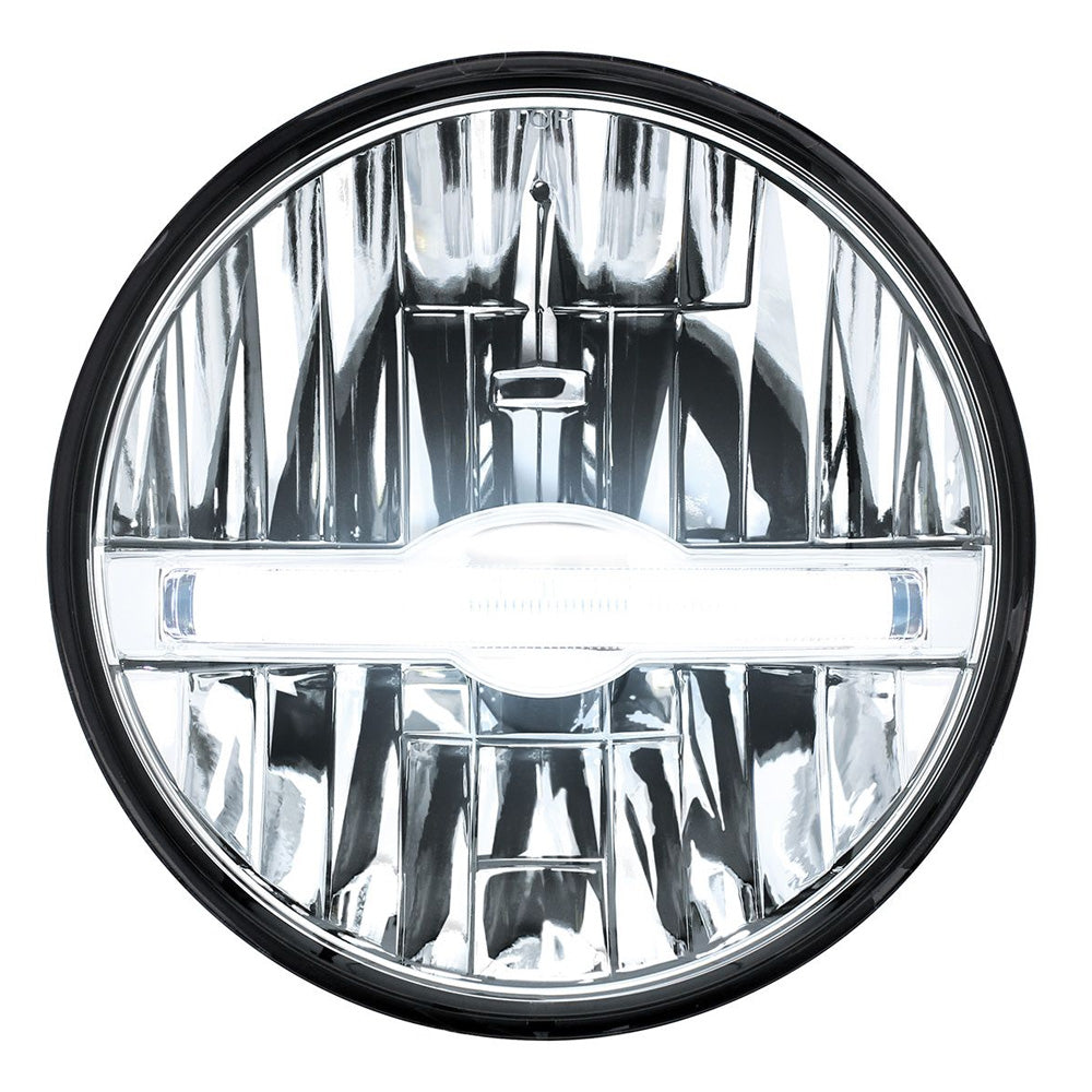 7" ULTRALIT High Power LED Headlight with White LED Position Light Bar
