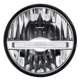 7" ULTRALIT High Power LED Headlight with White LED Position Light Bar