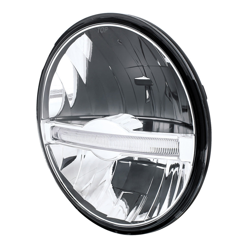 7" ULTRALIT High Power LED Headlight with White LED Position Light Bar