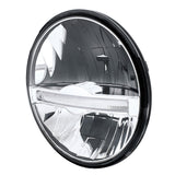 7" ULTRALIT High Power LED Headlight with White LED Position Light Bar