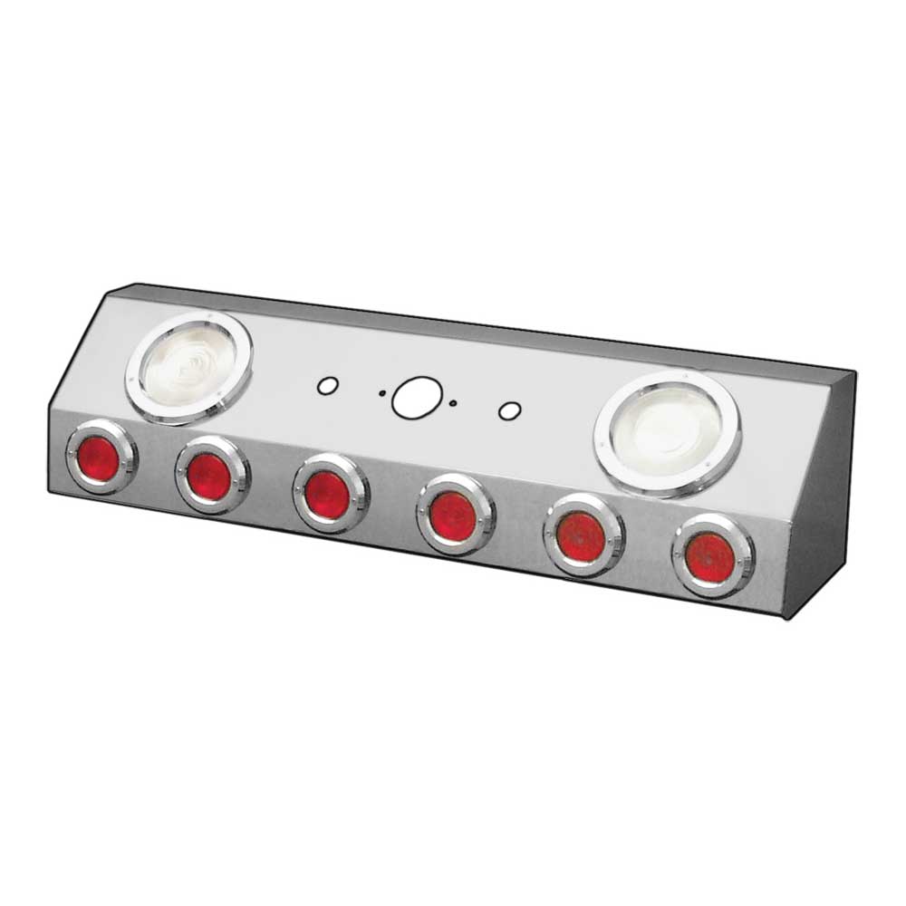 Stainless Steel Air Line Box Single Connector with 2" LED Lights