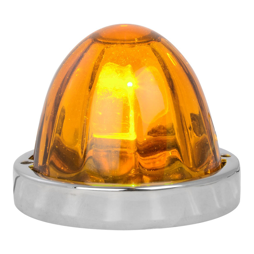 Watermelon Glass Flush Mount Light 2 Wire