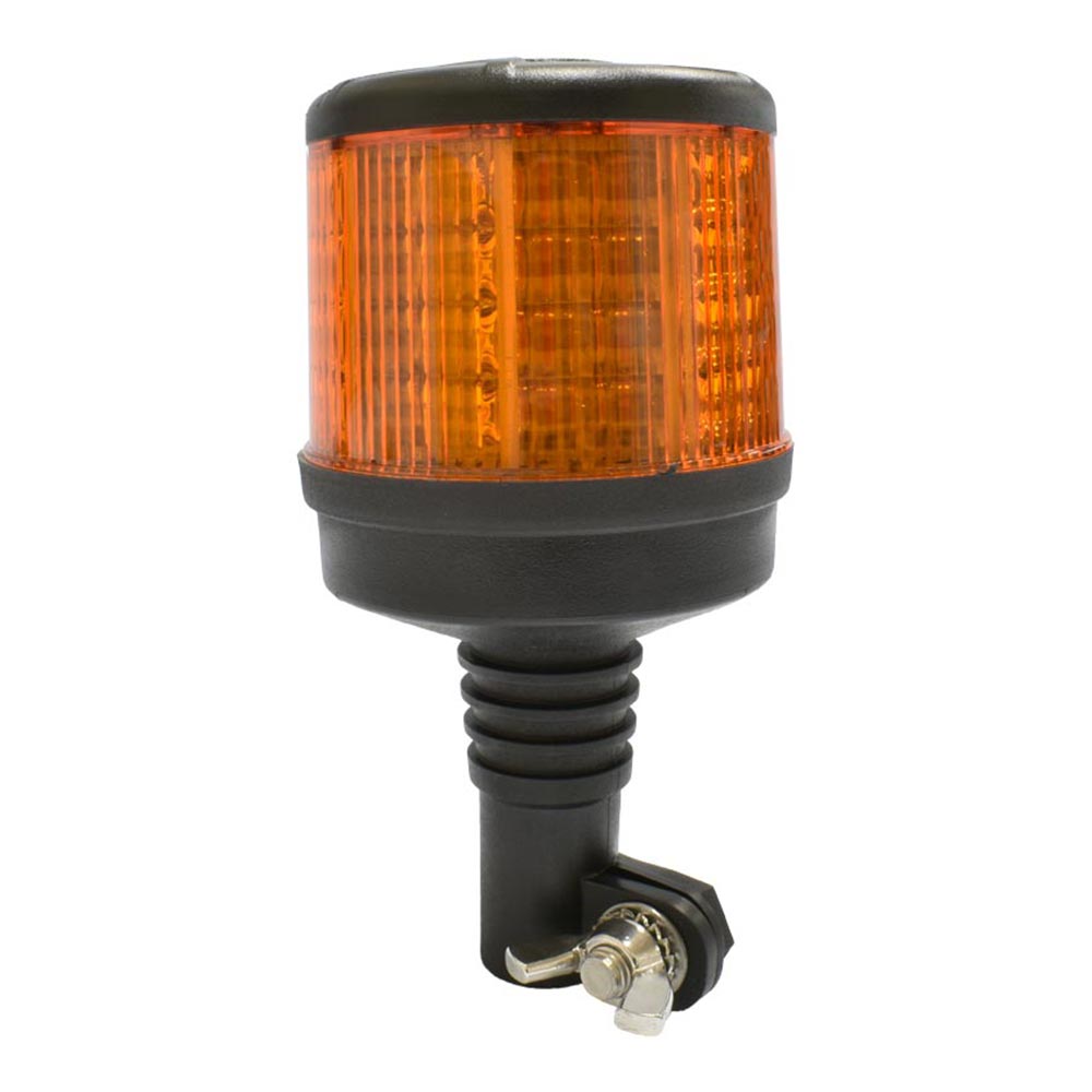 Amber LED Beacon Light with DIN Pole Mounting