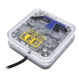 4" Square Permanent Mount Amber 24 LED Warning Light with 10 Selectable Flash Patterns