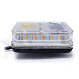 4" Square Permanent Mount Amber 24 LED Warning Light with 10 Selectable Flash Patterns