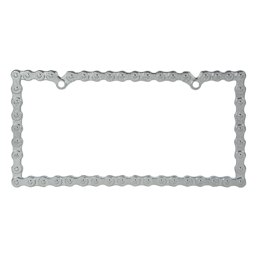 Chrome Bike Chain License Plate Frame