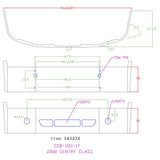 Freightliner Century 18" Set Back Chrome Bumper