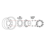 Chrome Rear Axle Cover with 33mm Push-On Nut Covers