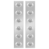 Peterbilt 13" Stainless Steel Rear Air Cleaner Panels with 6 P3 LED Lights