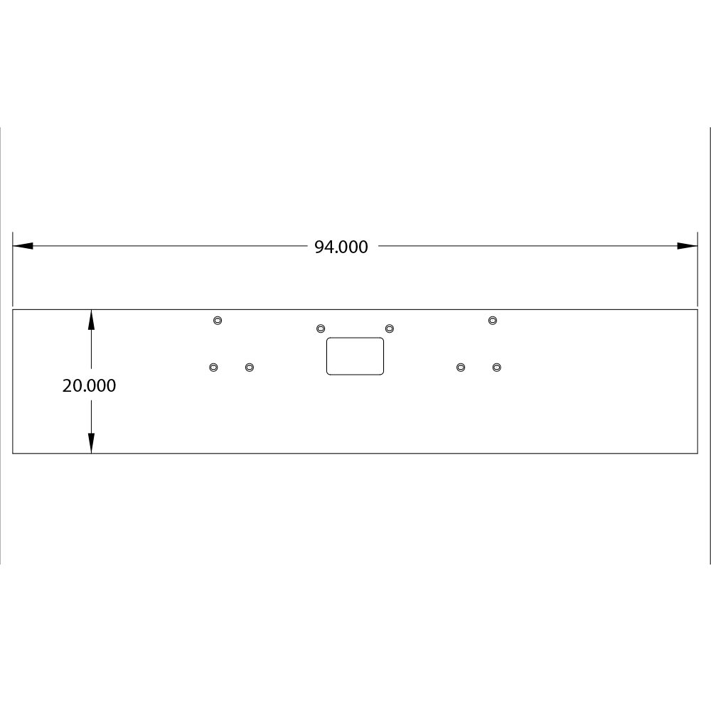 Peterbilt 379 20" Stainless Steel Box End Bumper