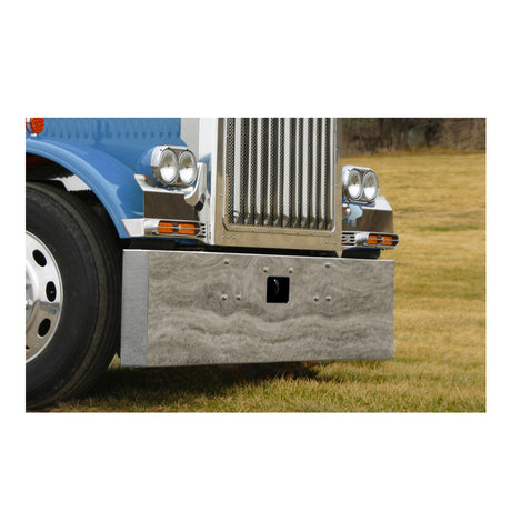 Peterbilt 379 16" stainless mitered end bumper for semi trucks