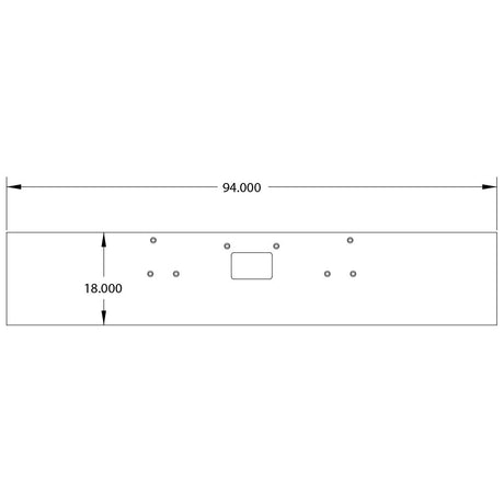 Peterbilt 379 18" stainless steel box end bumper, close-up