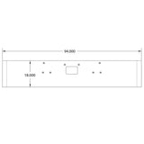 Peterbilt 379 18" Stainless Steel Mitered End Bumper