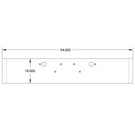 Peterbilt 388, 389, 567 18" stainless steel mitered end bumper for set forward axle, close-up