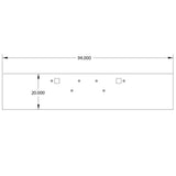 Peterbilt 388, 389, 567 20" Stainless Steel Boxed End Bumper for Set Forward Axle