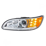 Peterbilt Chrome Projection Headlight with LED Position and Turn Signal Lights
