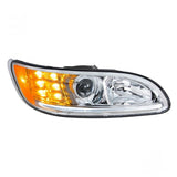 Peterbilt Chrome Projection Headlight with LED Position and Turn Signal Lights