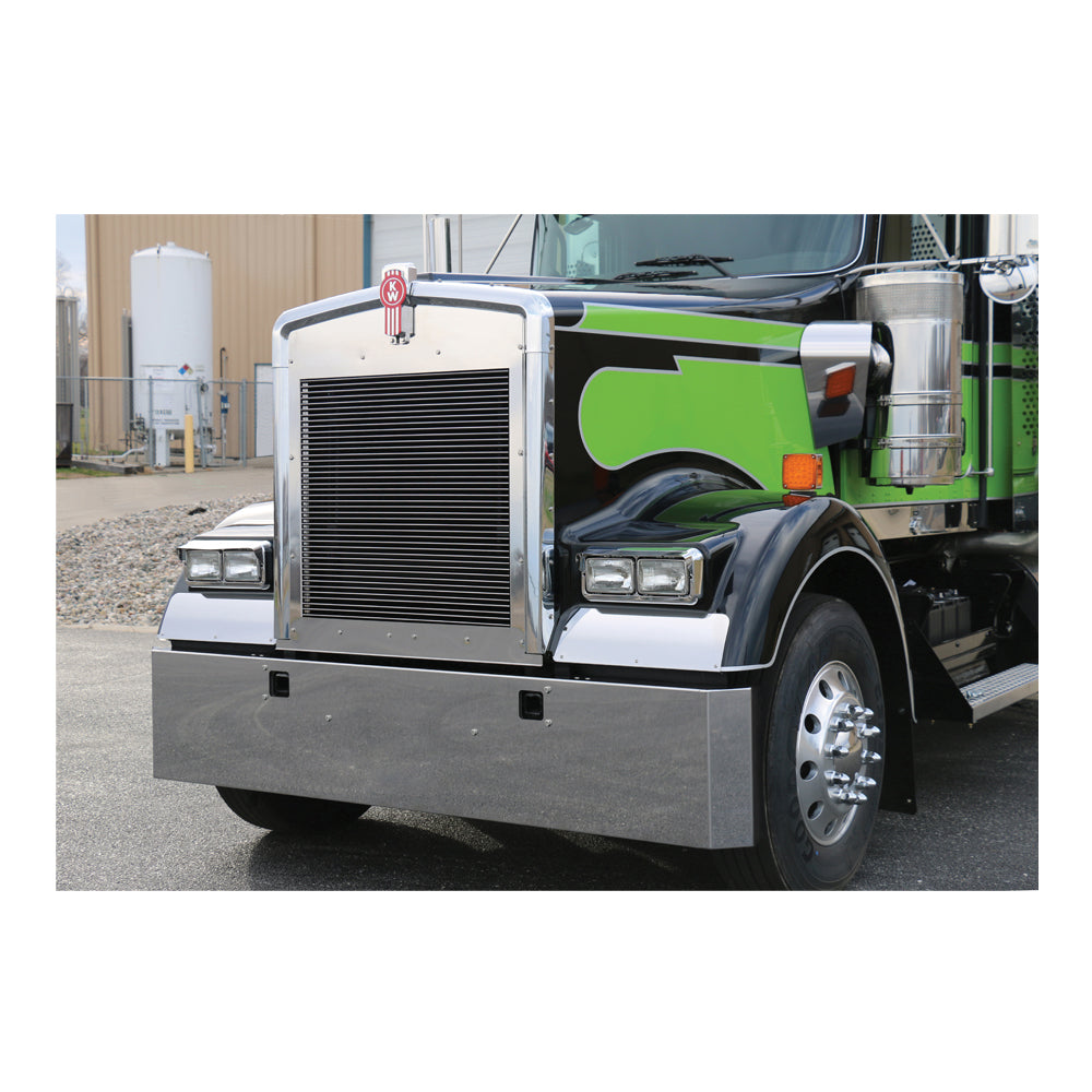 Kenworth W900L 20" Stainless Mitered End Bumper