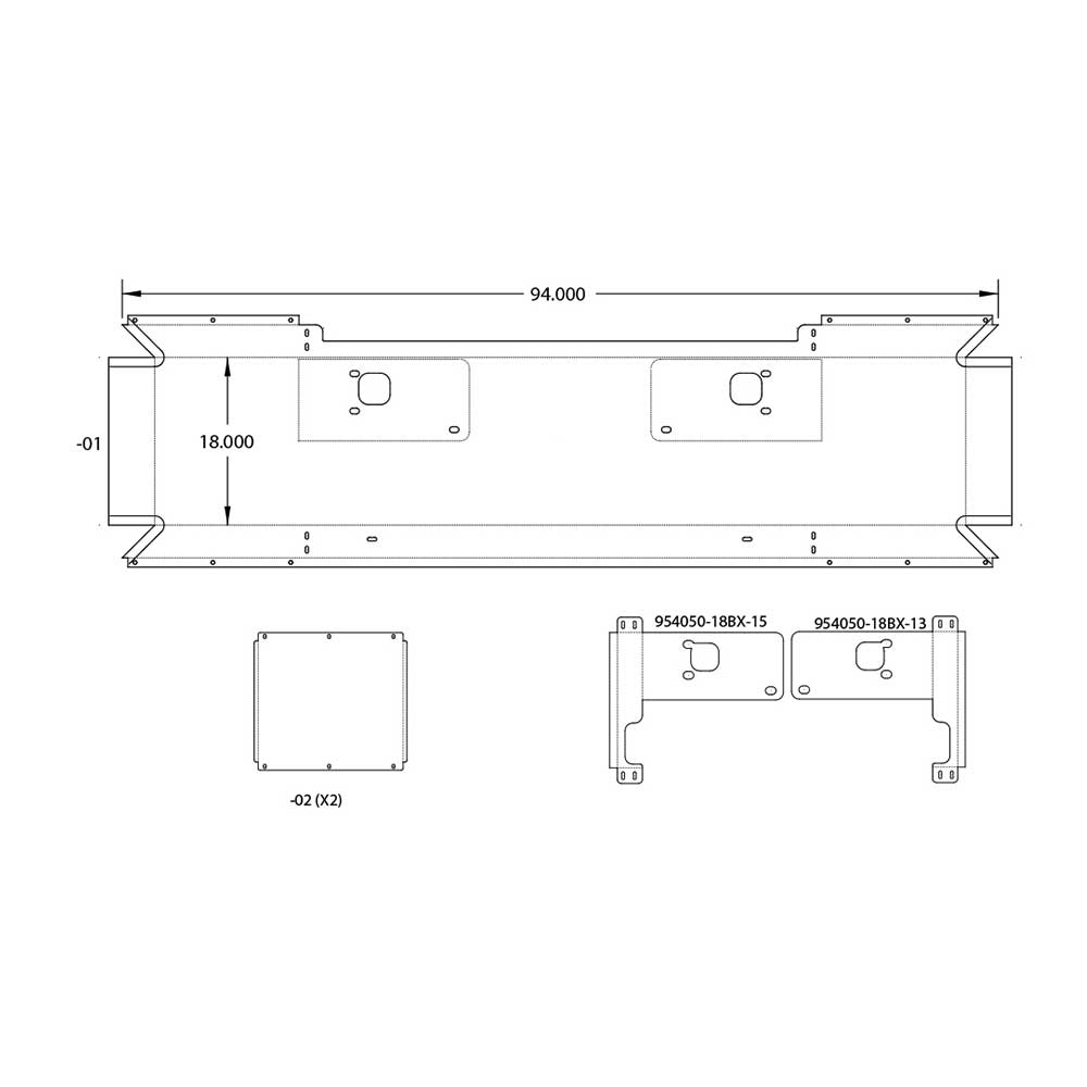 Kenworth W900 18" Stainless Mitered End Bumper