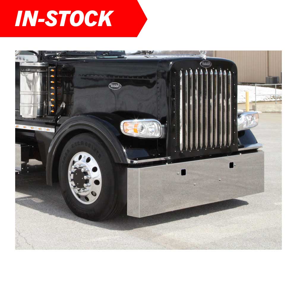 Peterbilt 388, 389, 567 20" SS Mitered End Bumper for Set Forward Axle