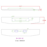 Ford 16" Tapered Chrome Bumper with Tow Holes