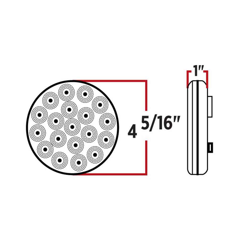 4" Red LED Light