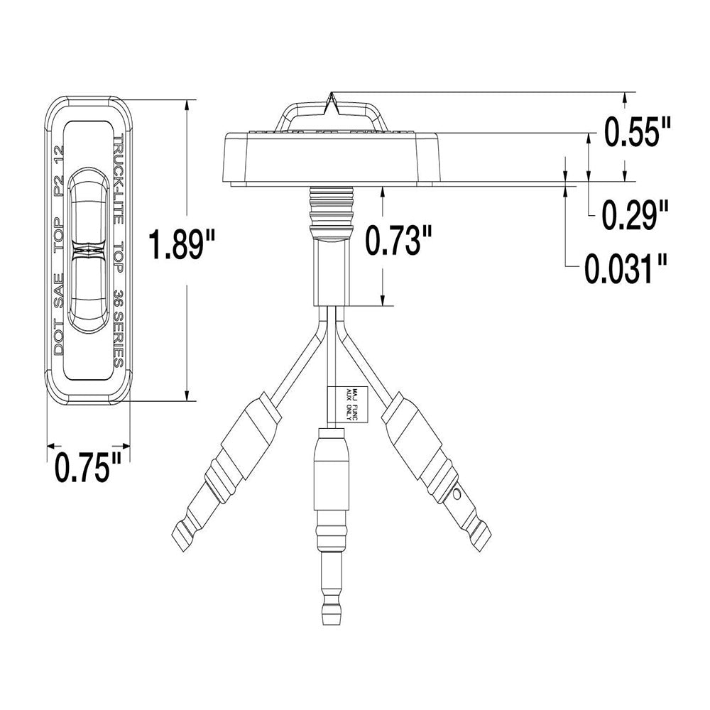 Amber Dual Function LED Marker/Clearance Light