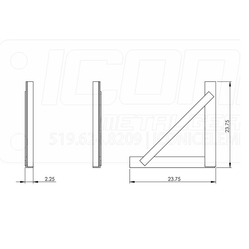 24" Aluminum L Brackets
