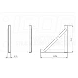 24" Aluminum L Brackets
