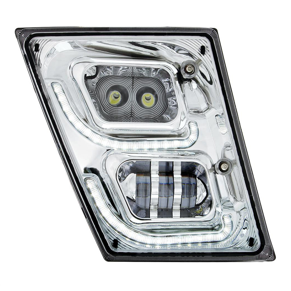 Volvo VN 2003-17 Chrome LED Fog and Daytime Running Lights