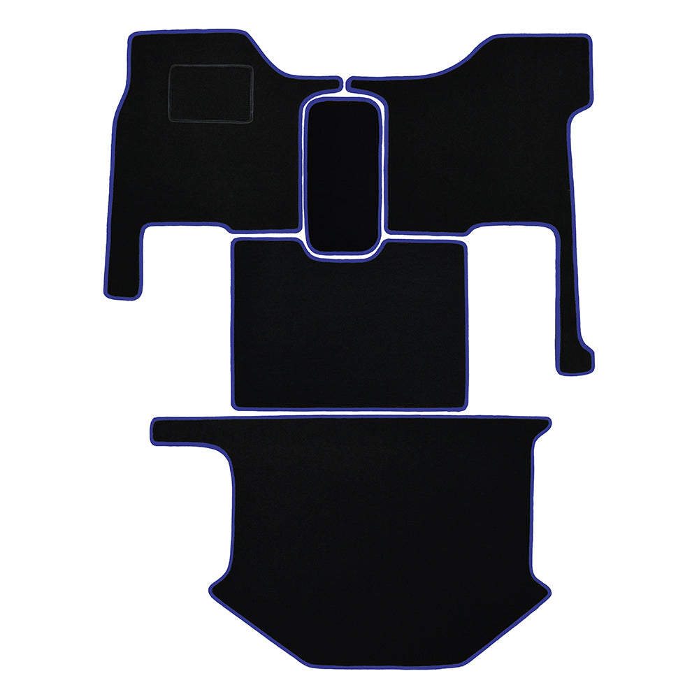 Kenworth T680 Carpeted Floor Mat Set with Blue Trim