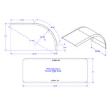 72" Stainless Steel Half Tandem Fender