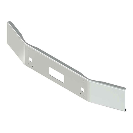 14" Kenworth T880, T800B chrome set back bumper, close-up