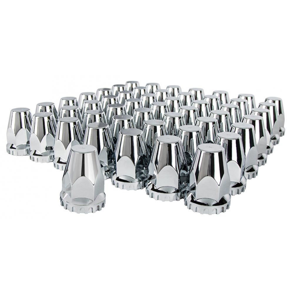 33mm Chrome Tapered Nut Cover - Thread On 60PK