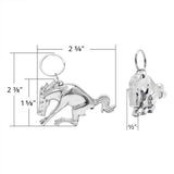 Chrome Bucking Horse Keychain, Bottle Opener