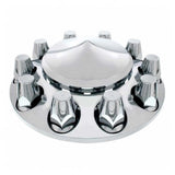 33mm Front Pointed Chrome Axle Cover with Thread On Nut Covers