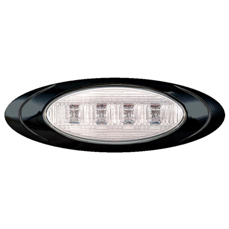 Close-up of 6-5/8" 4 LED Magnum 1 marker light with black bezel